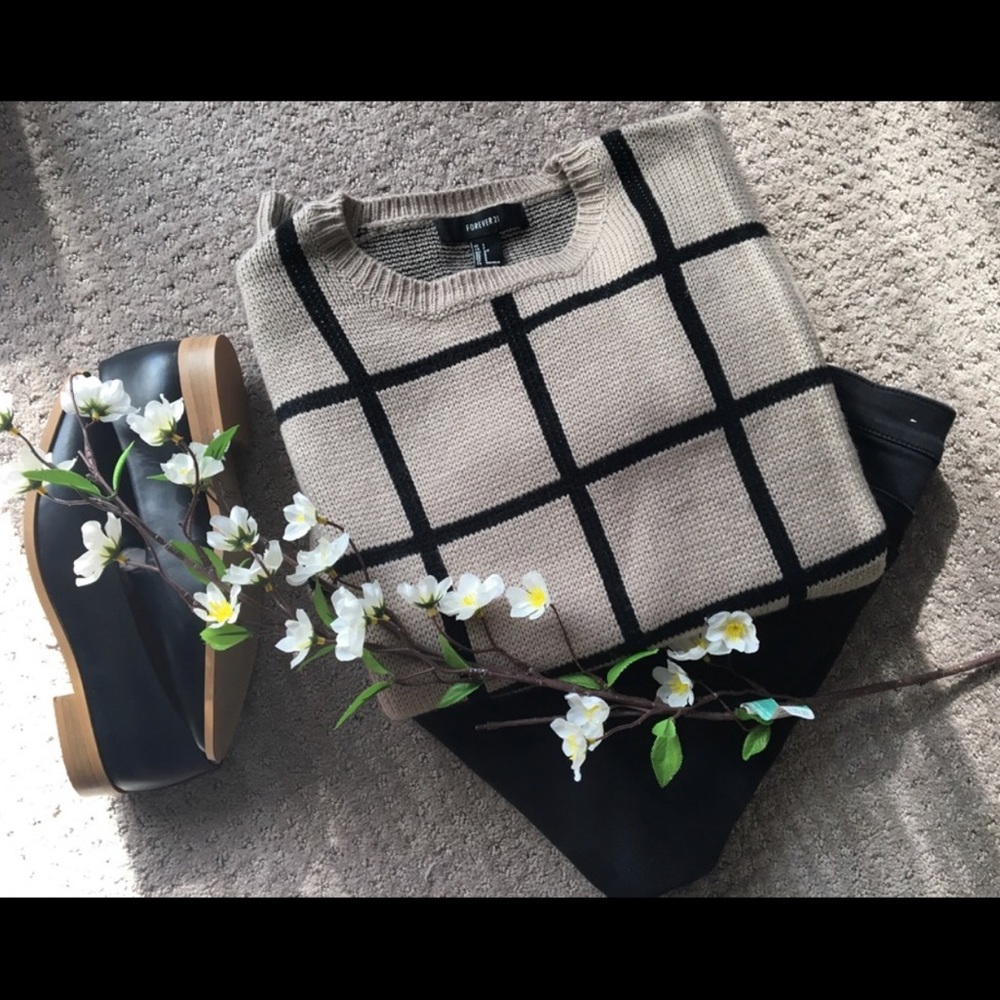 Forever 21 Windowpane sweater
